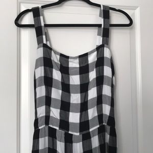 Loft gingham jumpsuit